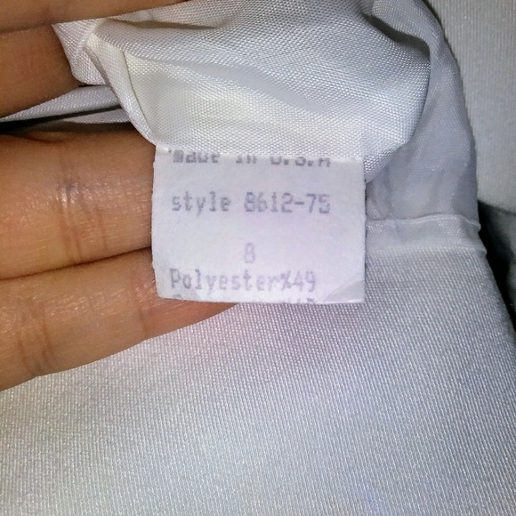 Vintage Cache white crop jacket sz 8 gold zipper - Picture 5 of 8